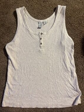 Joie Cream Ribbed Henley Tank